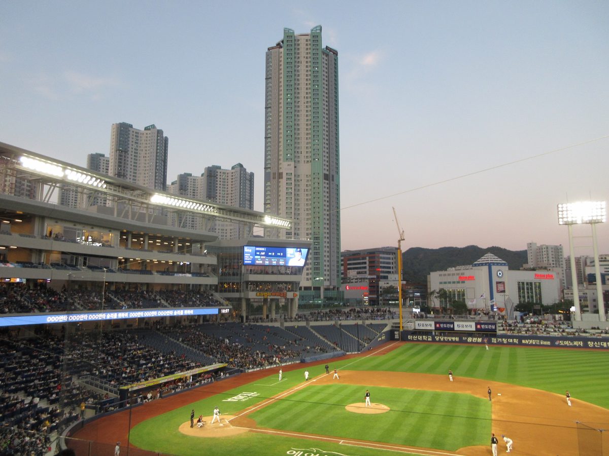 창원NC파크에서 열린 KBO 프로야구 경기 실제 사진