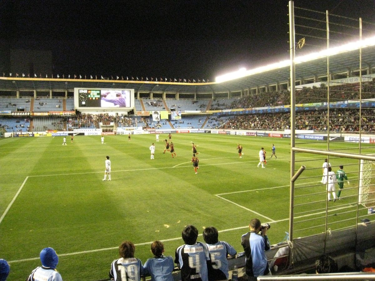 포항스틸야드에서 열린 프로축구 경기 실제 사진