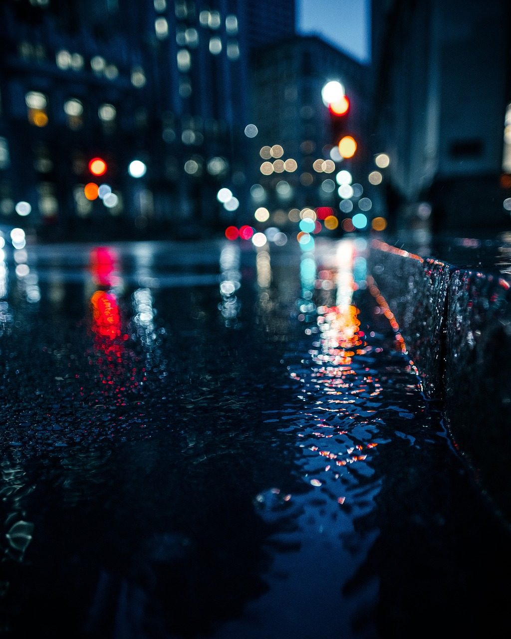 퇴근길 도심 야경